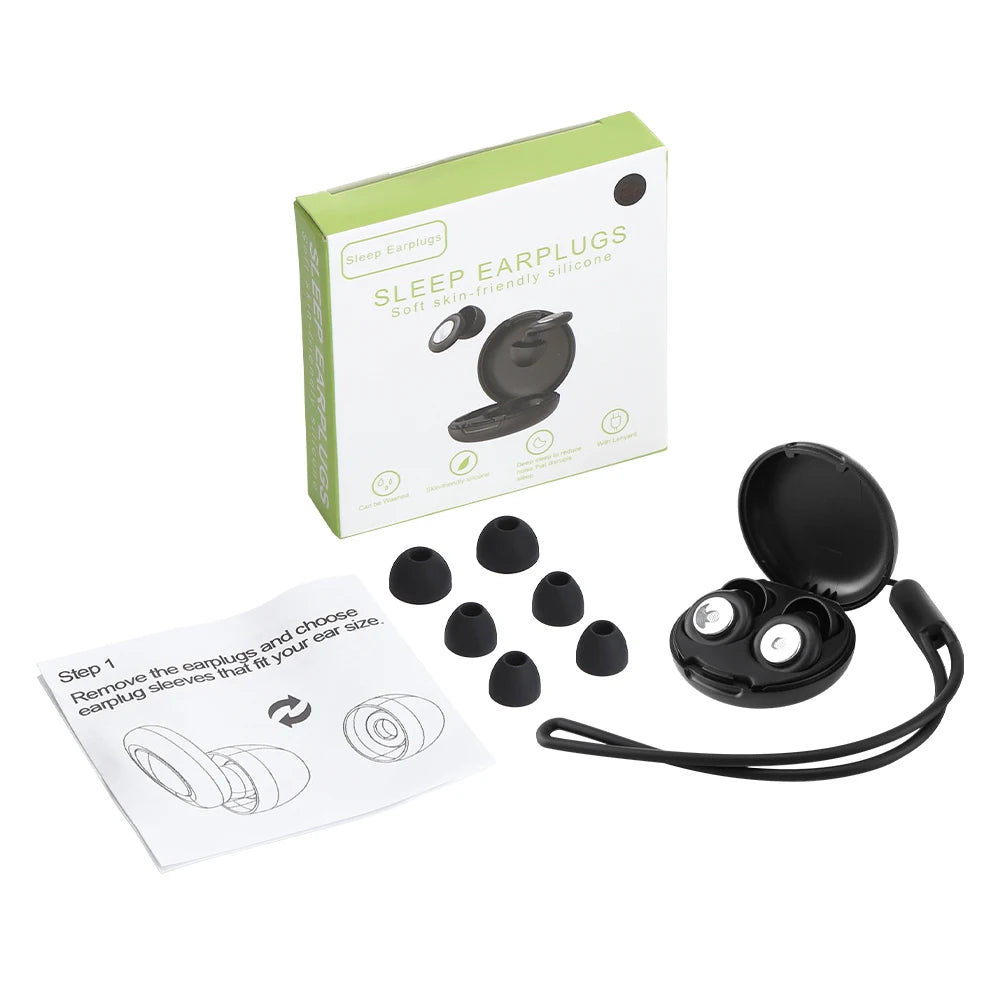 Reusable Noise Cancelling Silicone Earplugs for Sleeping