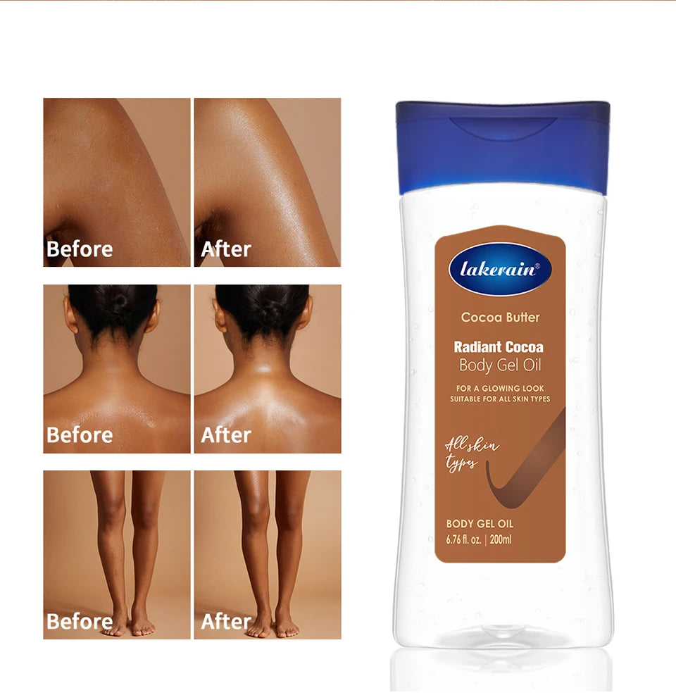 Radiant Cocoa Body Gel Oil for Hydrated Glowing Skin