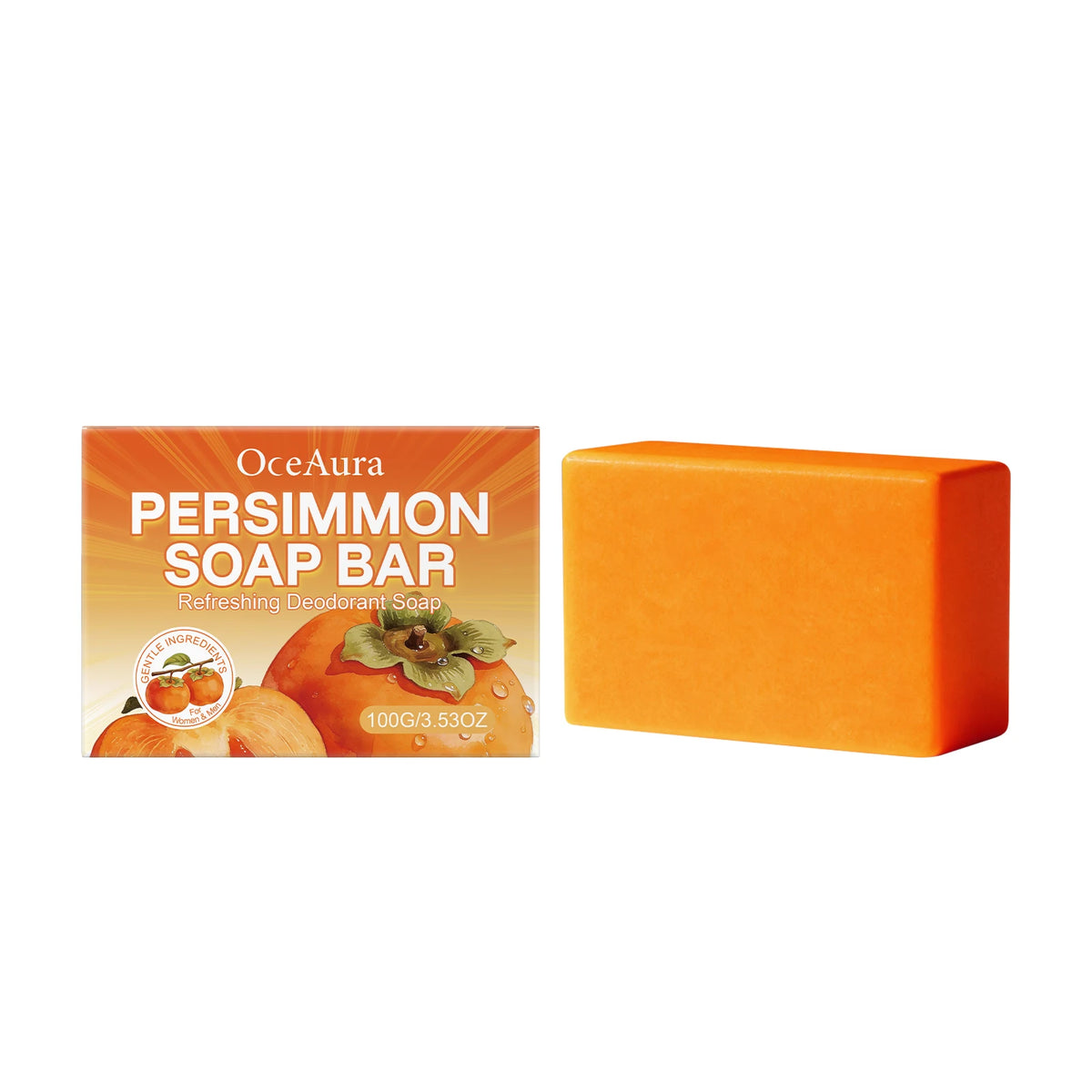 Persimmon Soap Bar for Natural Body Odor Deodorization