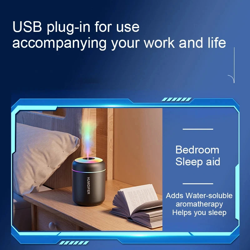 Portable Mini USB Desktop Air Humidifier with LED Light - 8