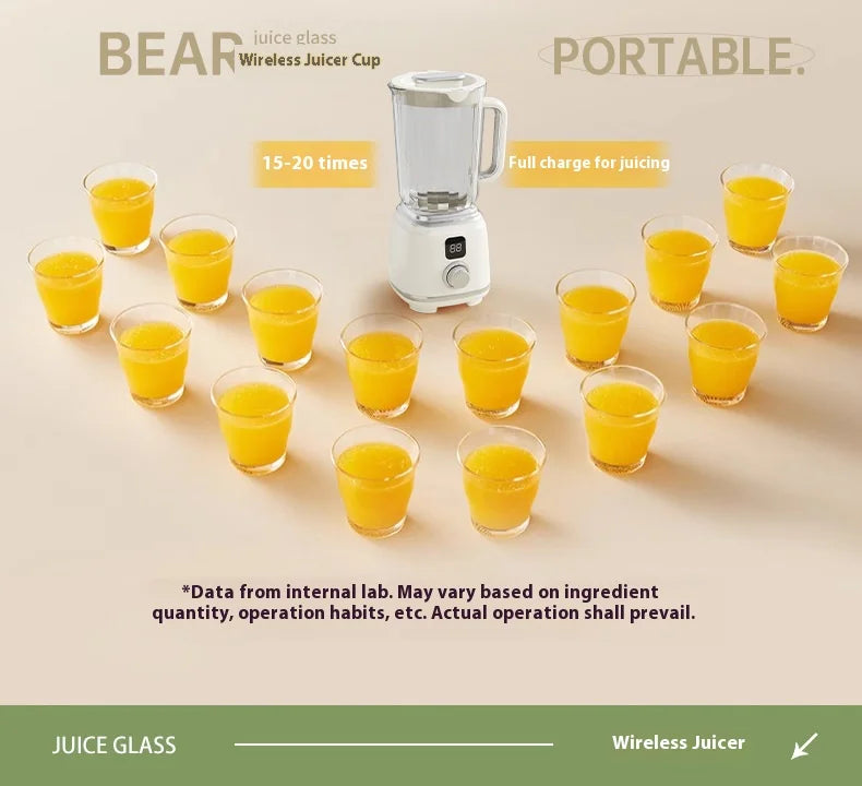 Portable Wireless Blender for Smoothies and Juices