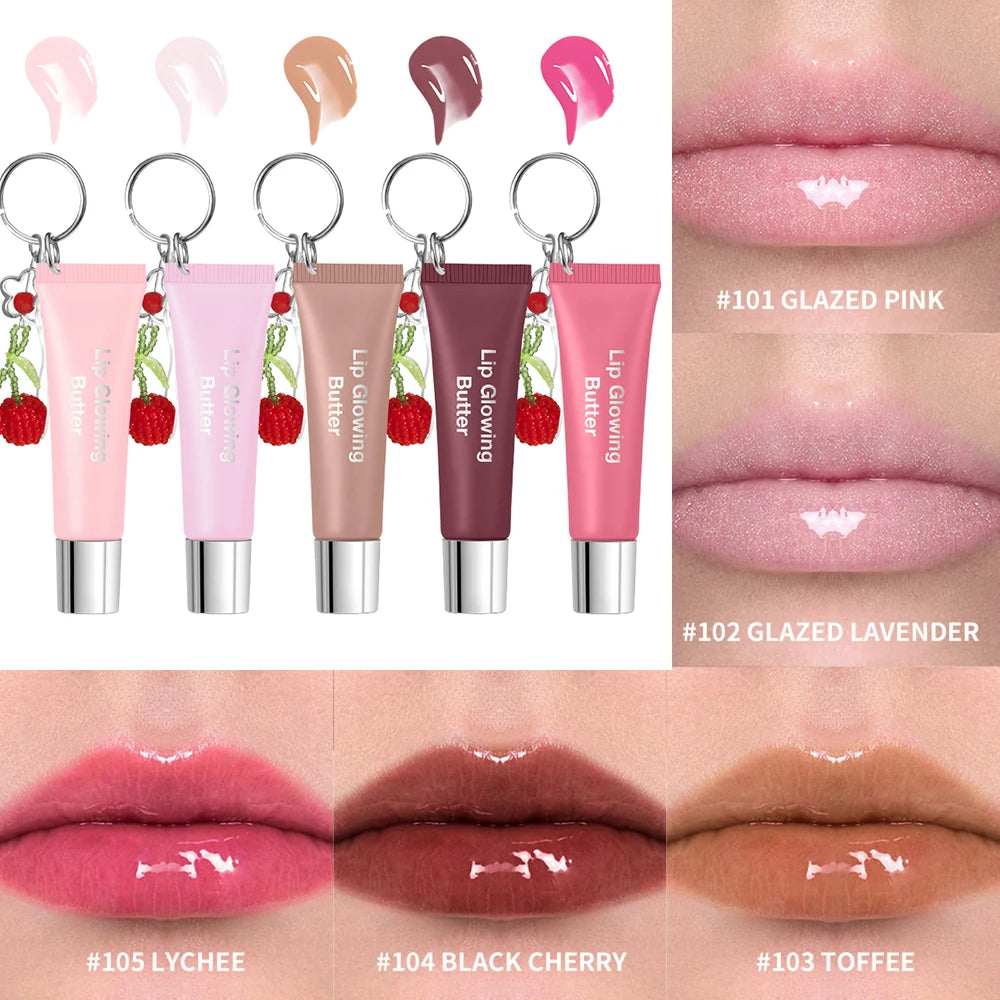 Moisturizing Lip Gloss Butter with Keychain