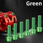 6-Piece M5x18mm Colored Bike Stem and Handlebar Bolt Set