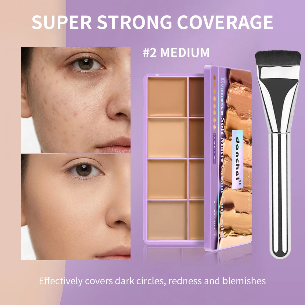 8-Shade Cream Concealer and Contour Palette - 18