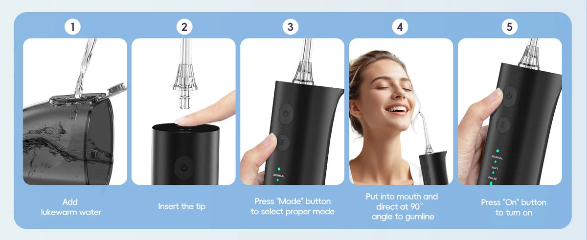2-in-1 Portable Water Flosser and Electric Toothbrush Kit