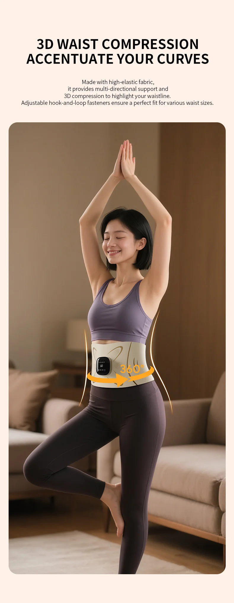 Electric Pulse Waist Massage Belt for Abdominal Toning - 16