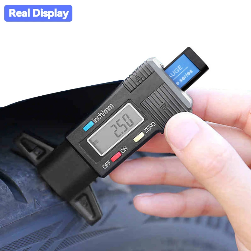 Digital Tire Tread Depth Gauge for Car Safety - 8