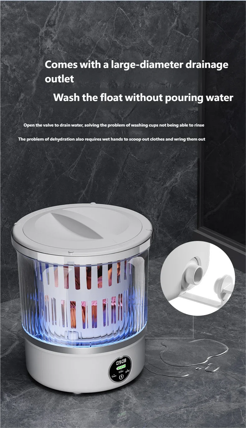Portable Mini Washing Machine for Underwear and Socks