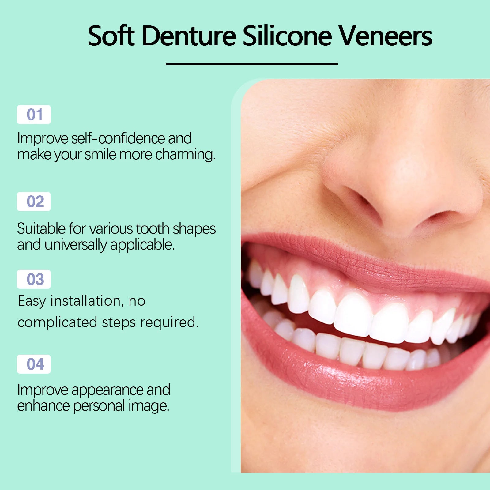 Flexible Silicone Denture Set for Instant Smile Transformation - 9