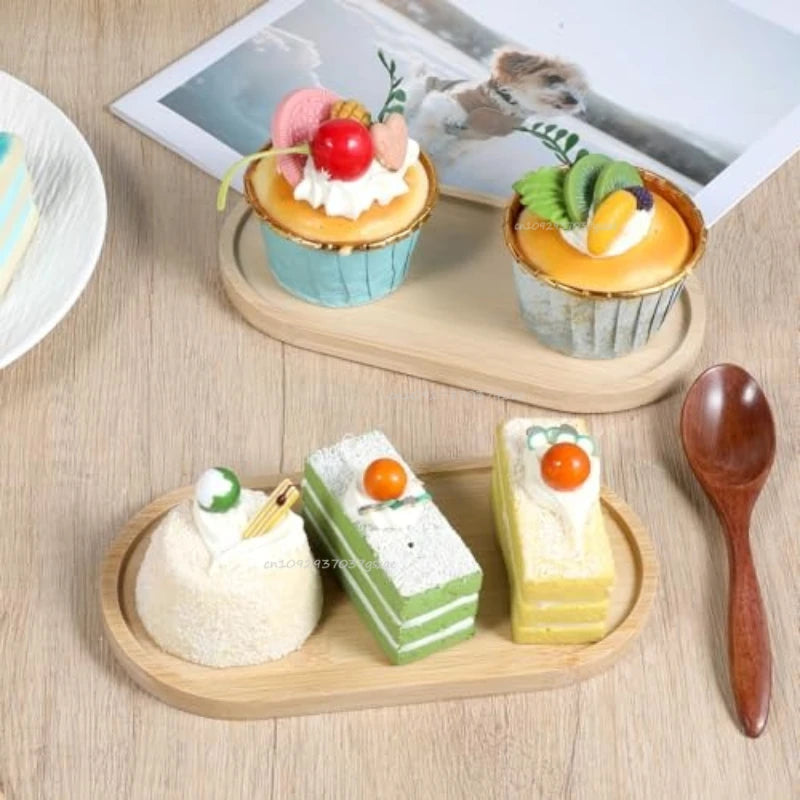 Multifunctional Bamboo Oval Tray Set - 3