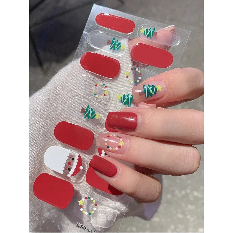Christmas Snowflake Gel Nail Art Stickers