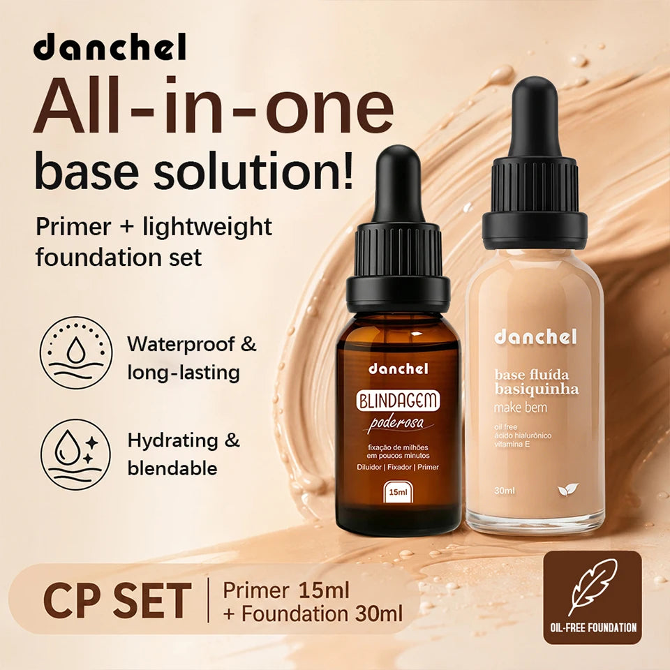 Liquid Foundation and Primer Makeup Set