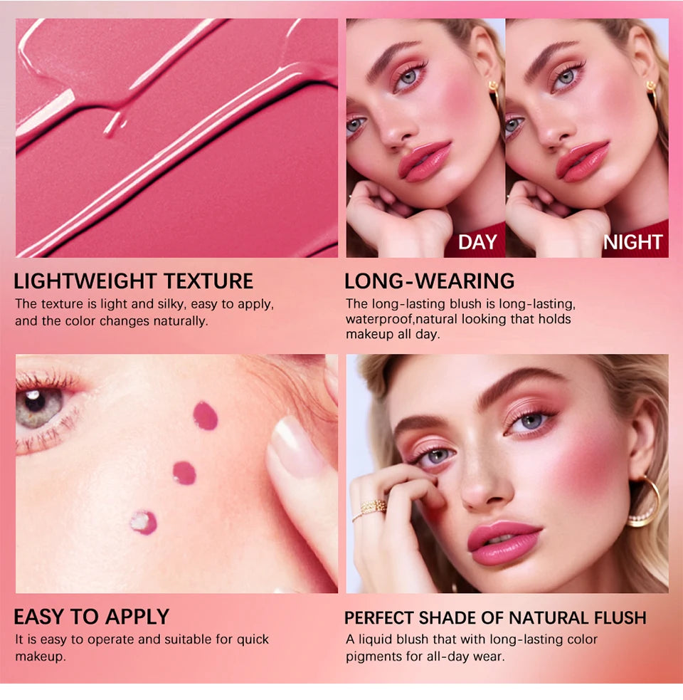 Waterproof Liquid Cheek Blush for Natural Makeup - 11