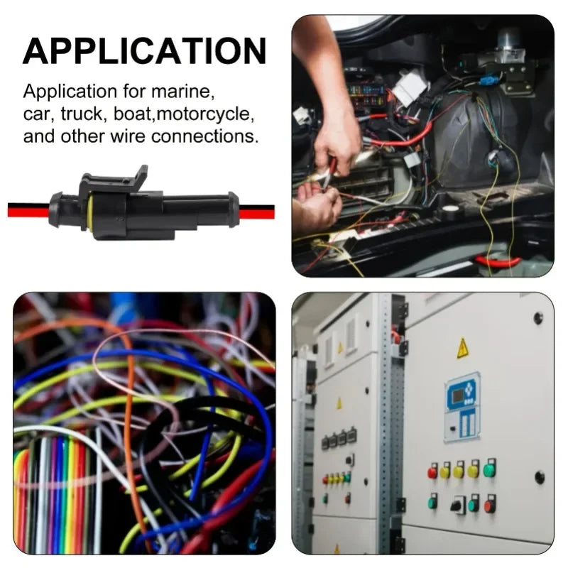 Waterproof Automotive Electrical Wire Connector Kit - 6