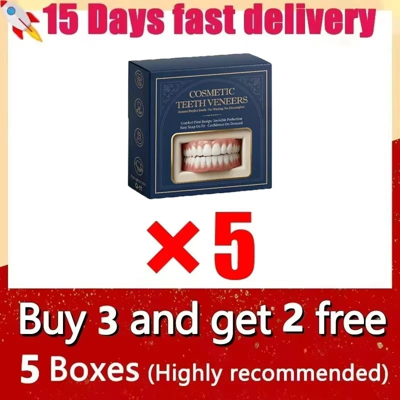 Full Mouth Cosmetic Denture Set with Storage Case - 15