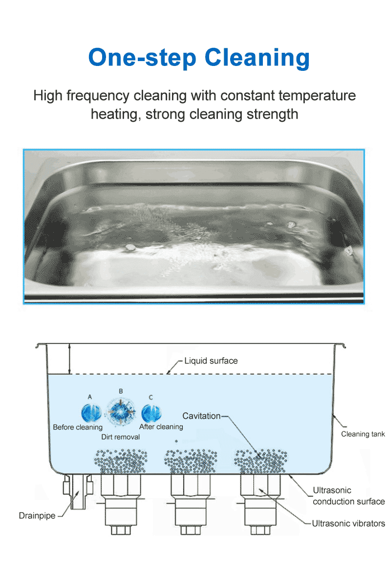 Digital Ultrasonic Cleaner for Jewelry, Watches, and Tools