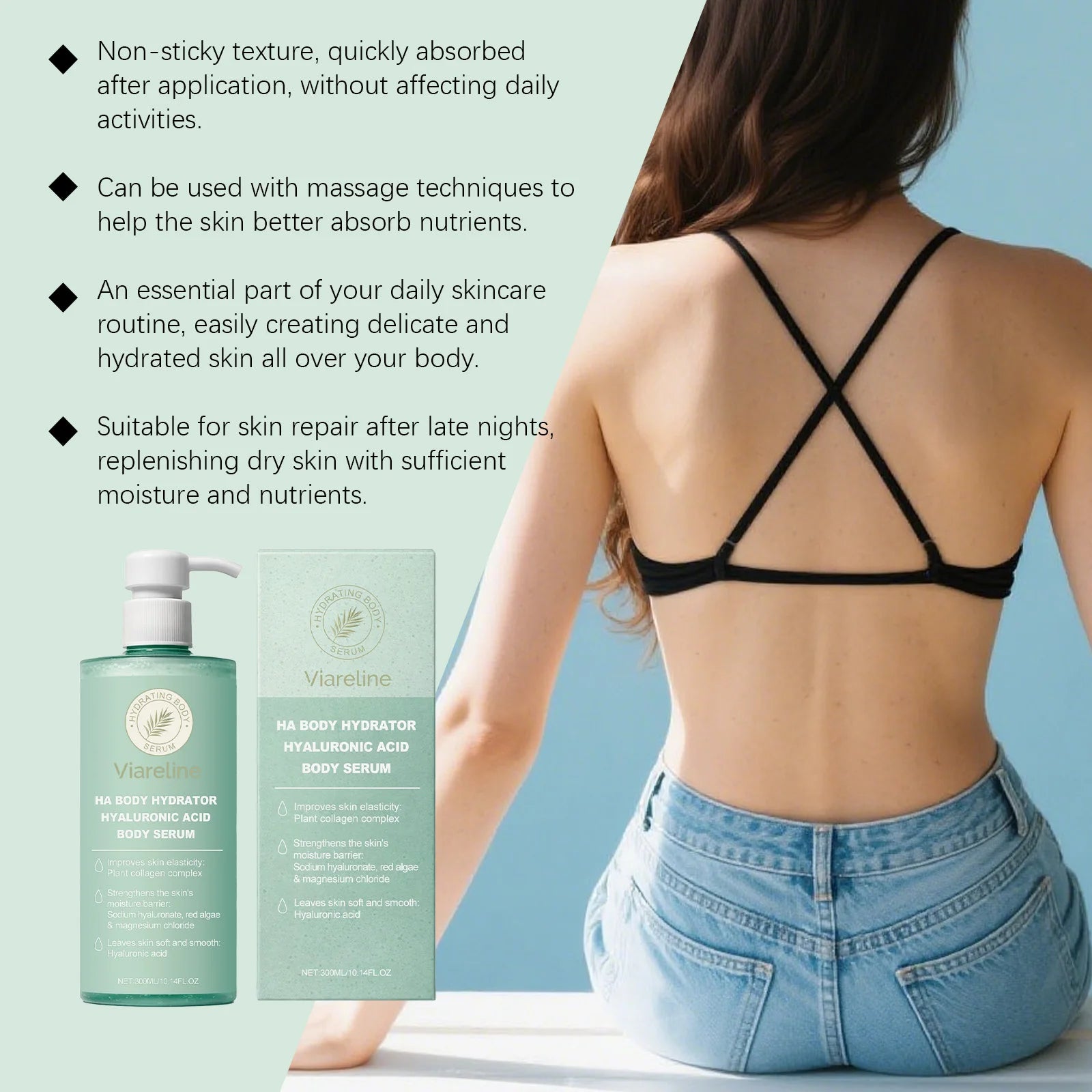 Hyaluronic Acid Hydrating Body Serum for Dry Skin - 11