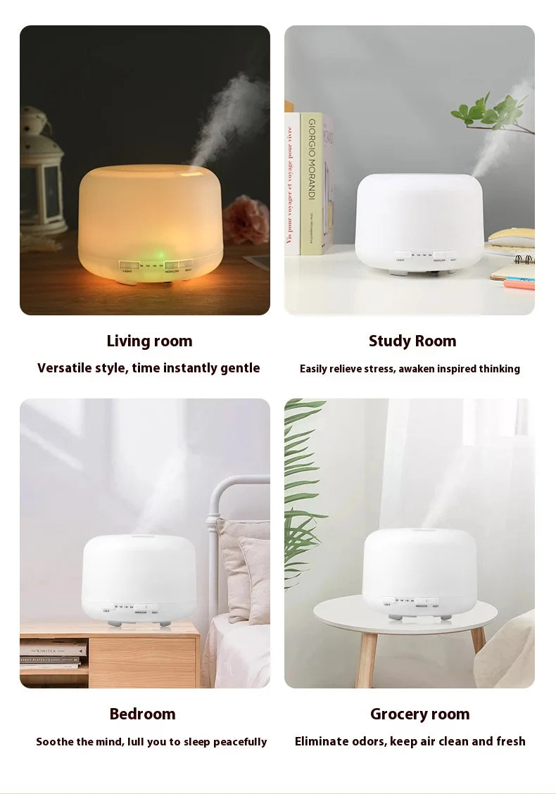 500ml Aromatherapy Essential Oil Diffuser with LED Night Light - 22