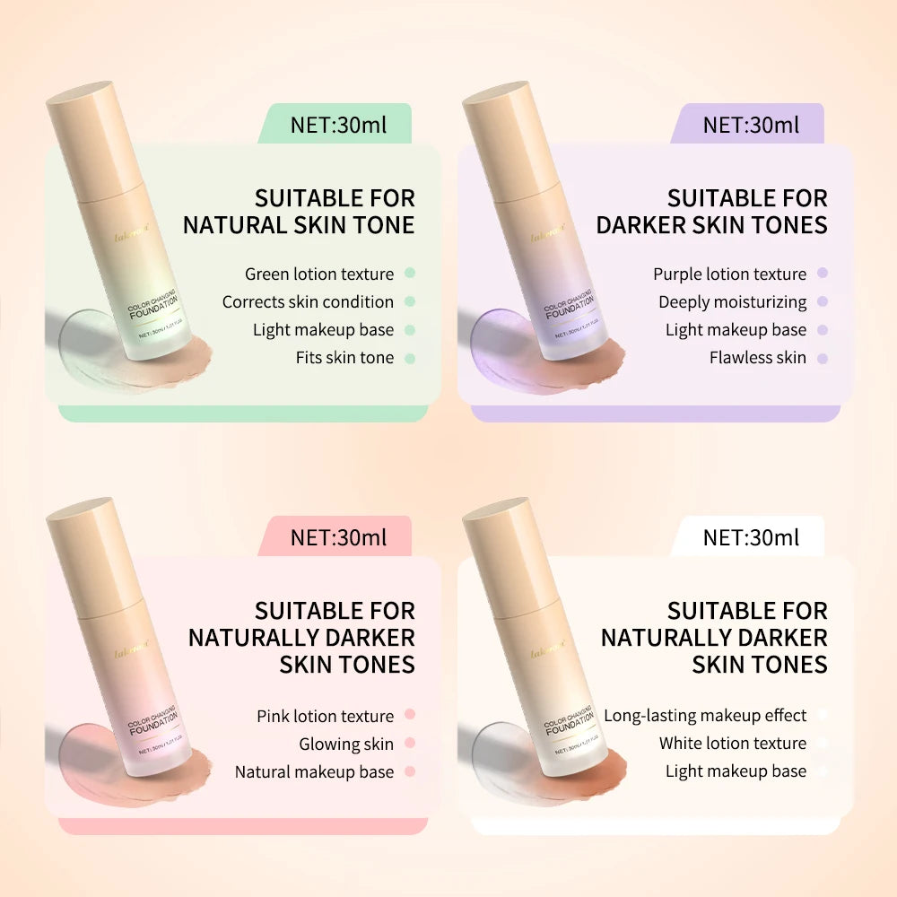 Color-Changing Liquid Foundation for Flawless Radiant Skin