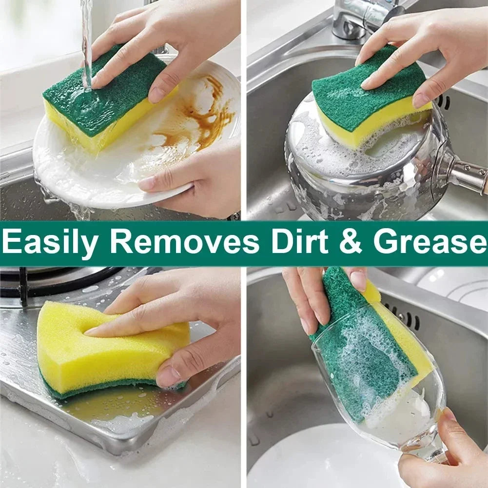 Heavy-Duty Double-Sided Kitchen Cleaning Sponge