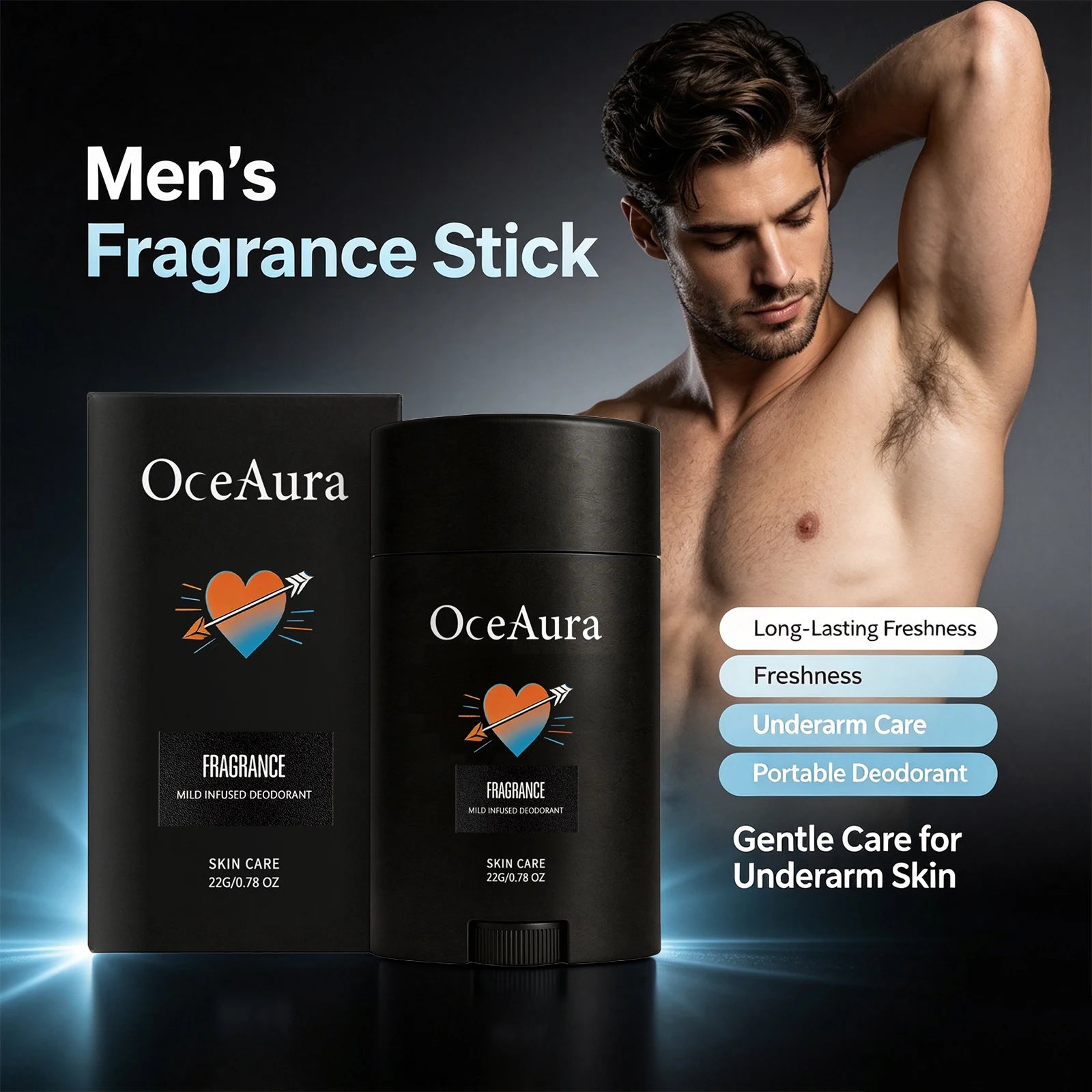 Long-Lasting Solid Deodorant Stick for Men - 3