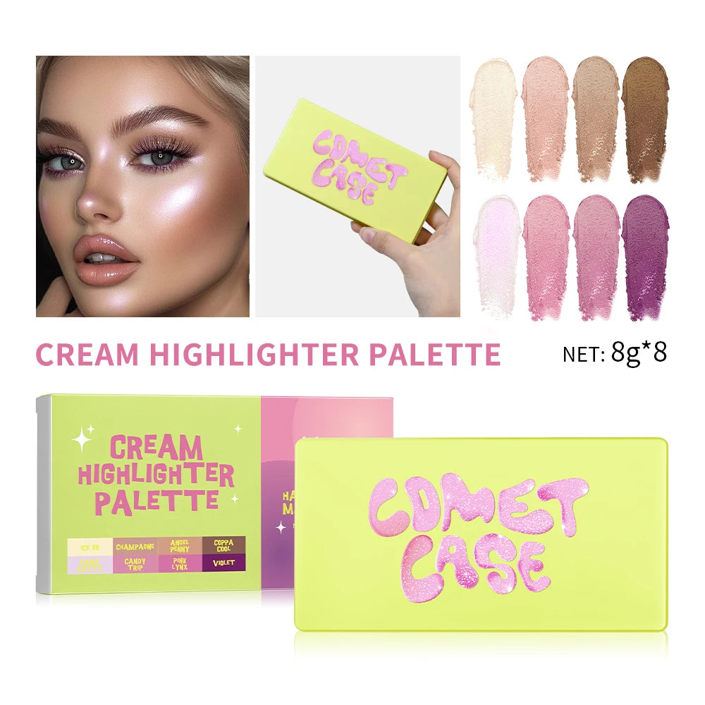8-Color Cream Blush and Contouring Makeup Palette
