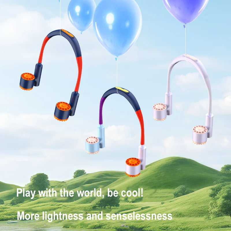 Portable Rechargeable Hands-Free Neck Fan for Travel and Sports
