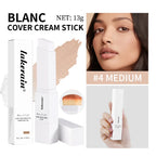 Full Coverage Cream Foundation Stick with Built-in Blending Brush