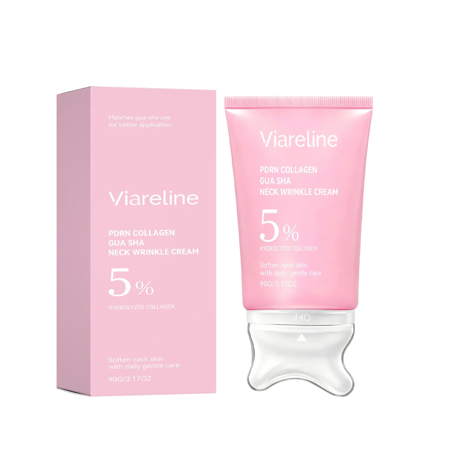 Collagen Firming Neck Cream with Integrated Gua Sha Massager - 7