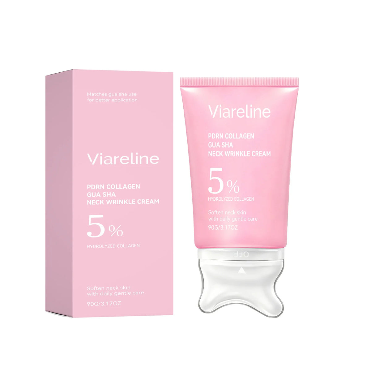 Collagen Firming Neck Cream with Integrated Gua Sha Massager