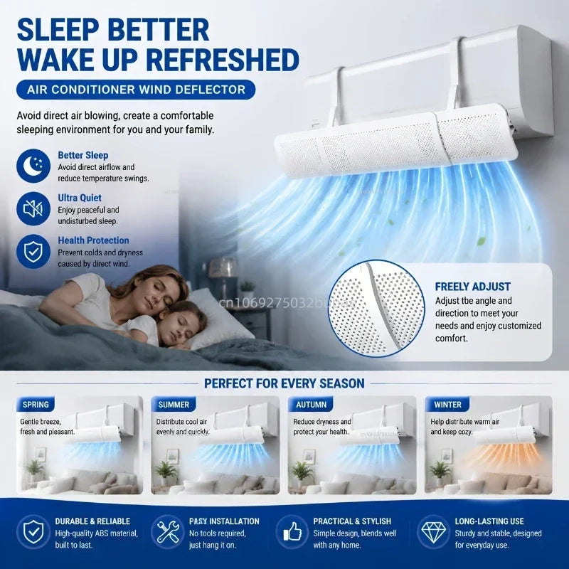 Adjustable Anti-Direct Blow Air Conditioner Wind Deflector - 11
