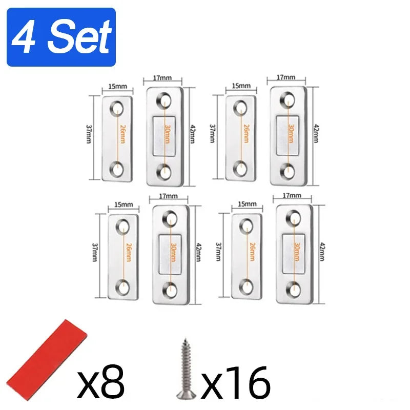 Ultra-Thin Magnetic Cabinet Door Catch Latch - 15