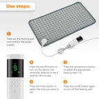 Electric Heating Pad with 9 Heat Settings and 4 Timer Modes
