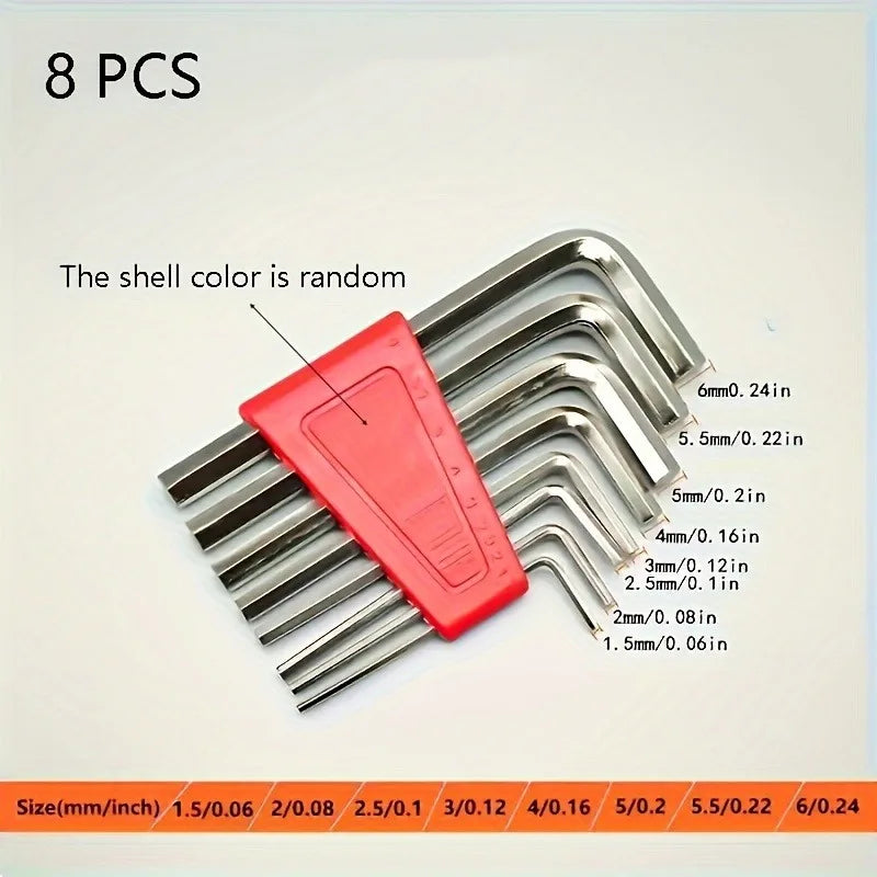 8-Piece Metric Hex Wrench Set for Repairs - 7