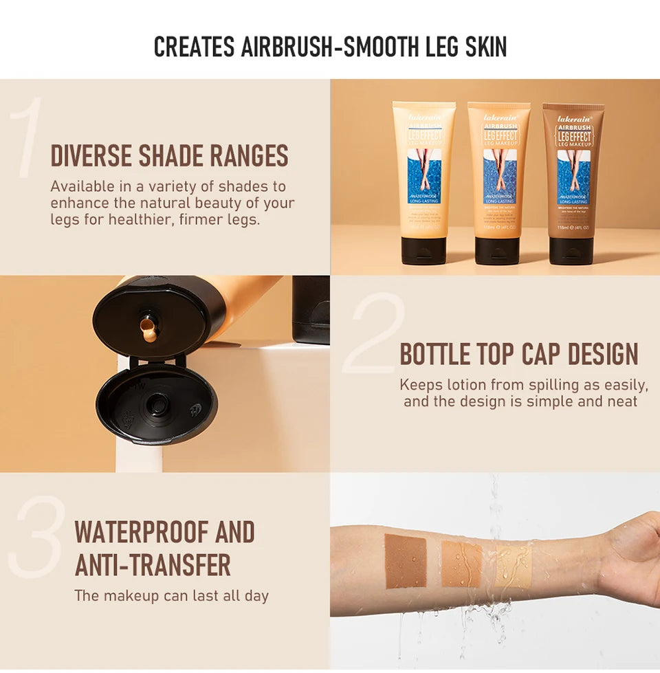 Waterproof Leg Foundation for Flawless Even Skin Tone