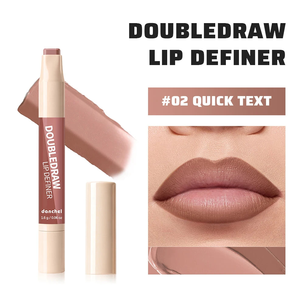2-in-1 Dual-Ended Lip Liner and Matte Lipstick Pencil
