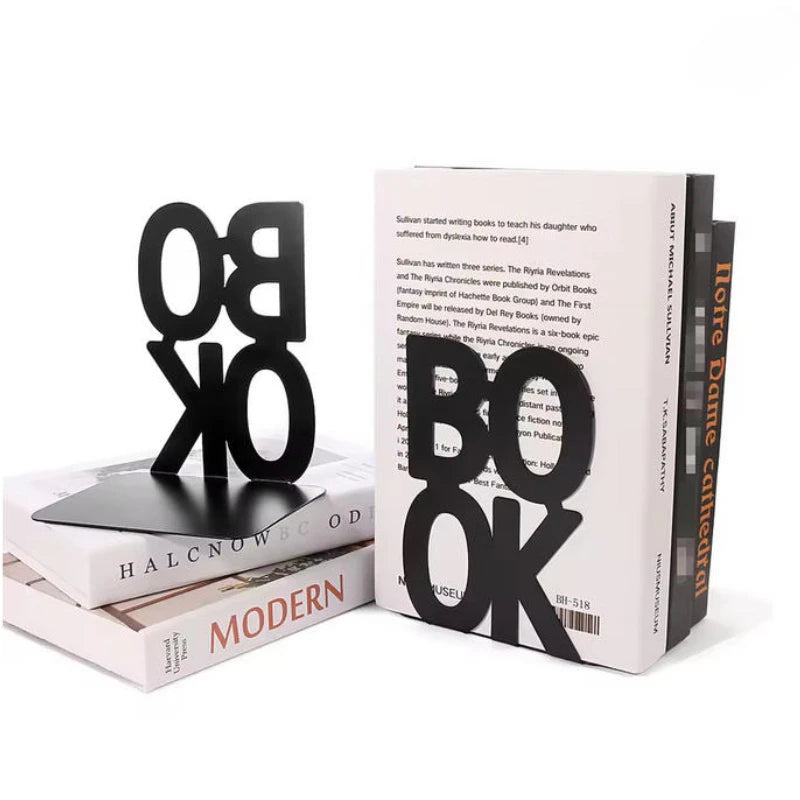 Heavy Duty Metal Bookends for Shelves - 1