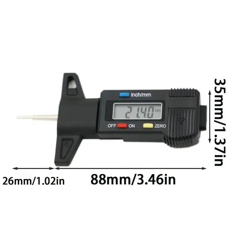 Digital Tire Tread Depth Gauge for Car Safety - 6