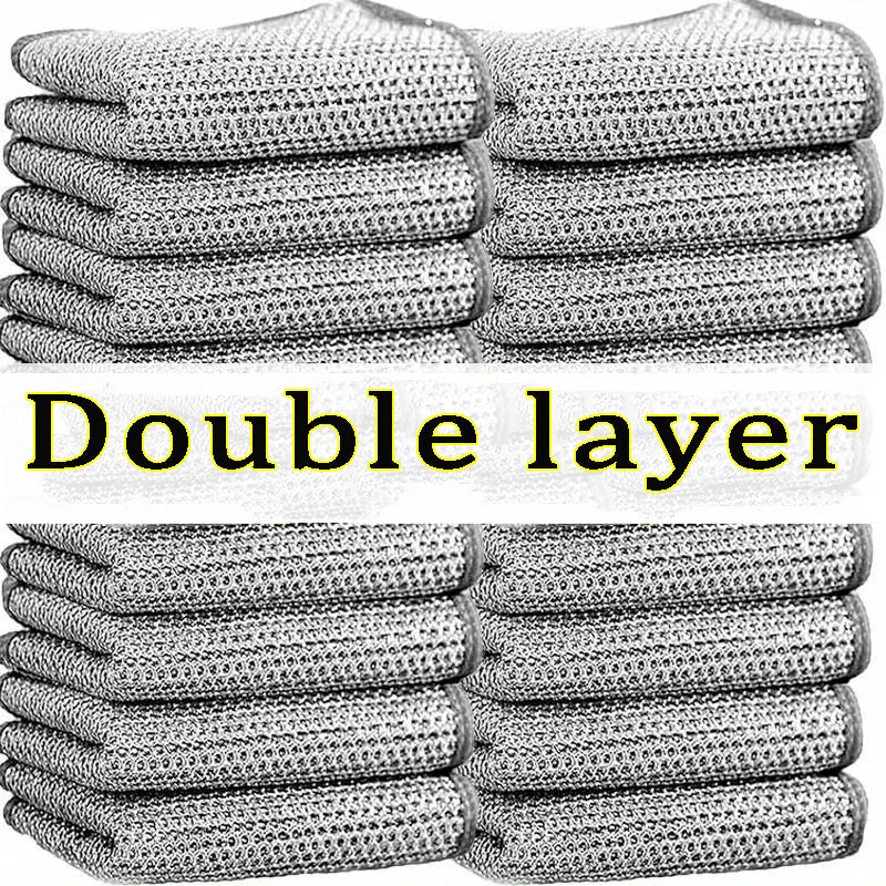 Double-Sided Non-Stick Silver Wire Kitchen Cleaning Cloth