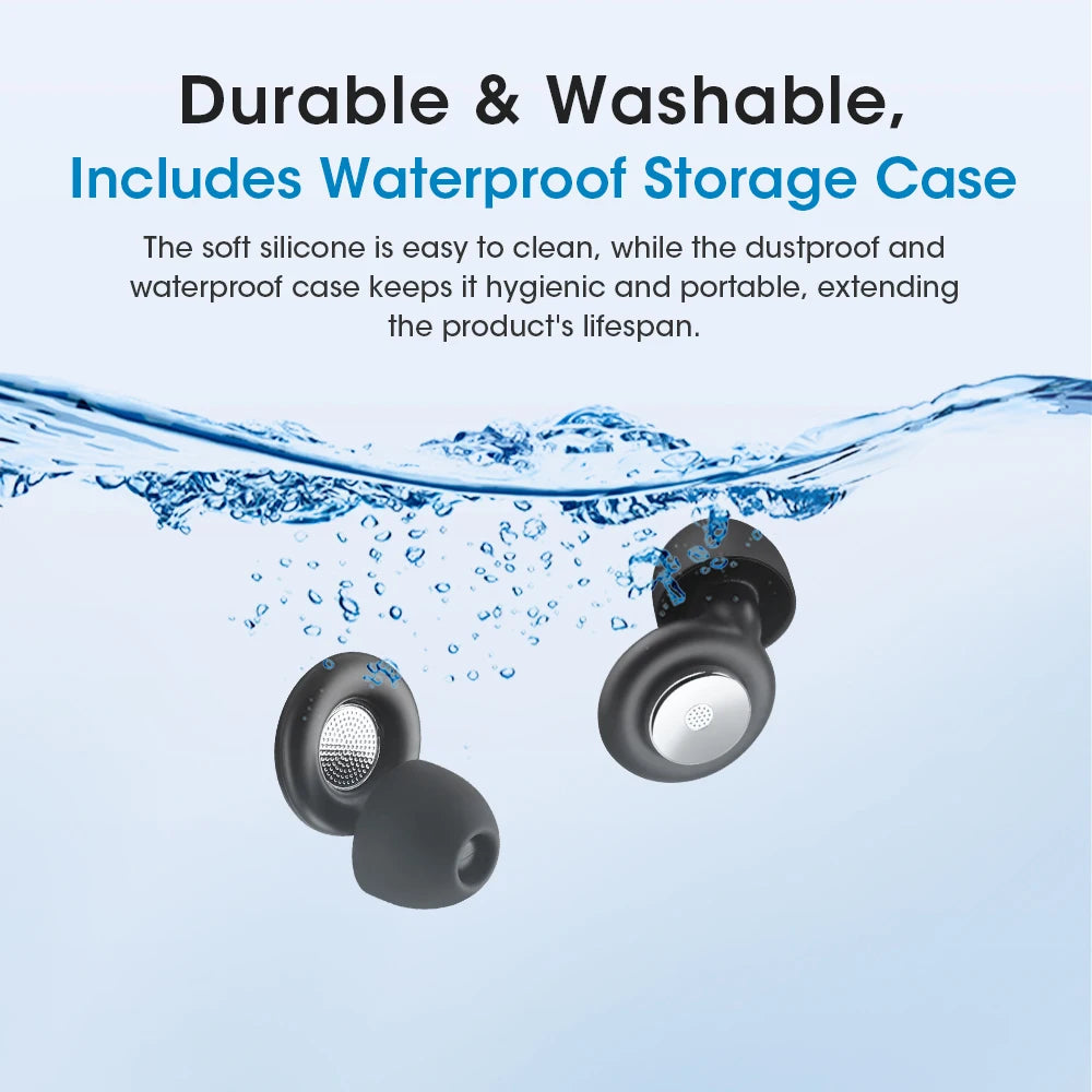 Reusable Noise-Canceling Sleep Earplugs with Case - 5