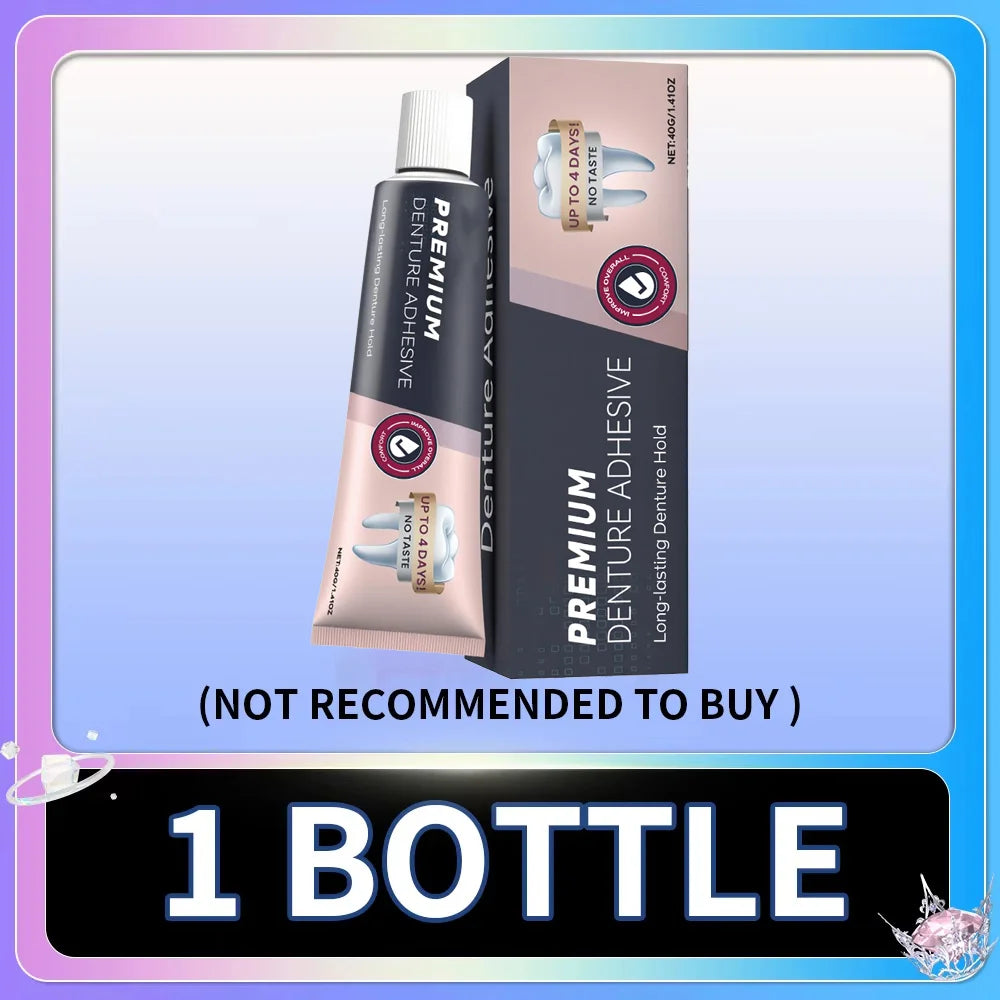 Waterproof Zinc-Free Denture Adhesive for All-Day Hold - 10