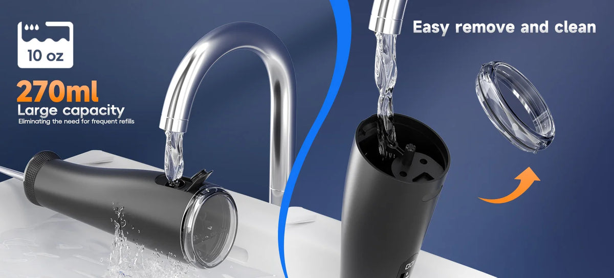 Portable Cordless Water Flosser for Teeth Cleaning