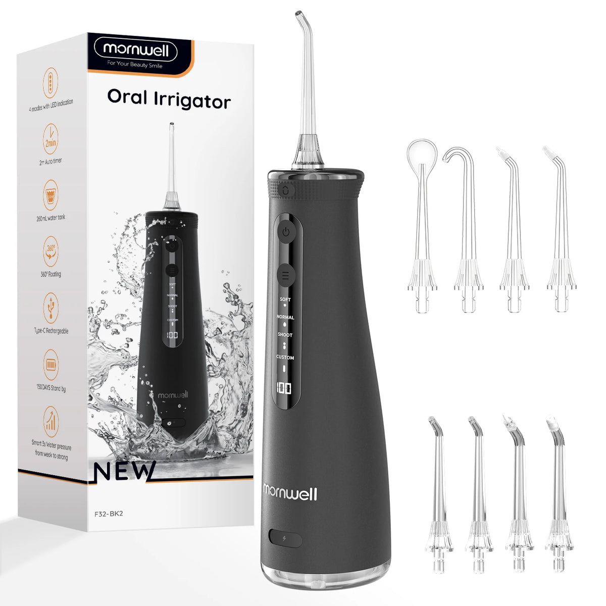 Portable Cordless Water Flosser for Teeth Cleaning