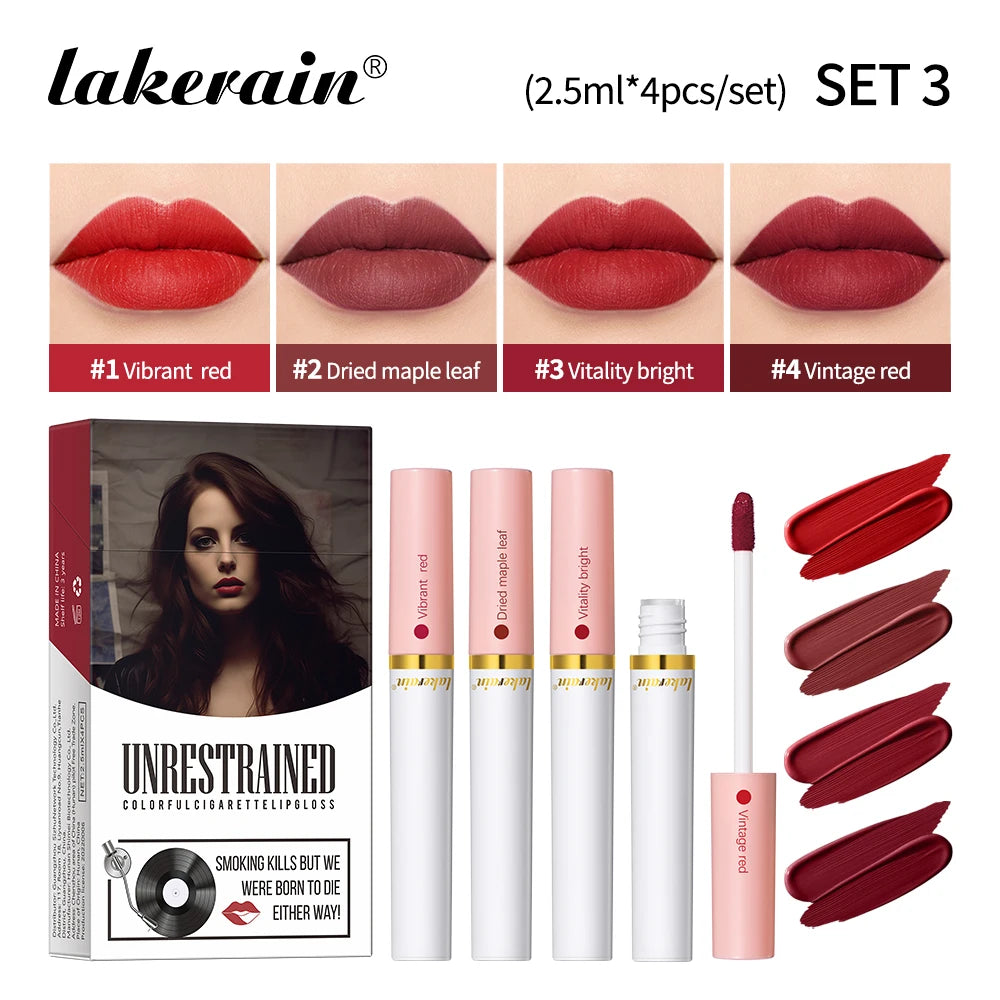 Matte Velvet Cigarette Lipstick Set - 24
