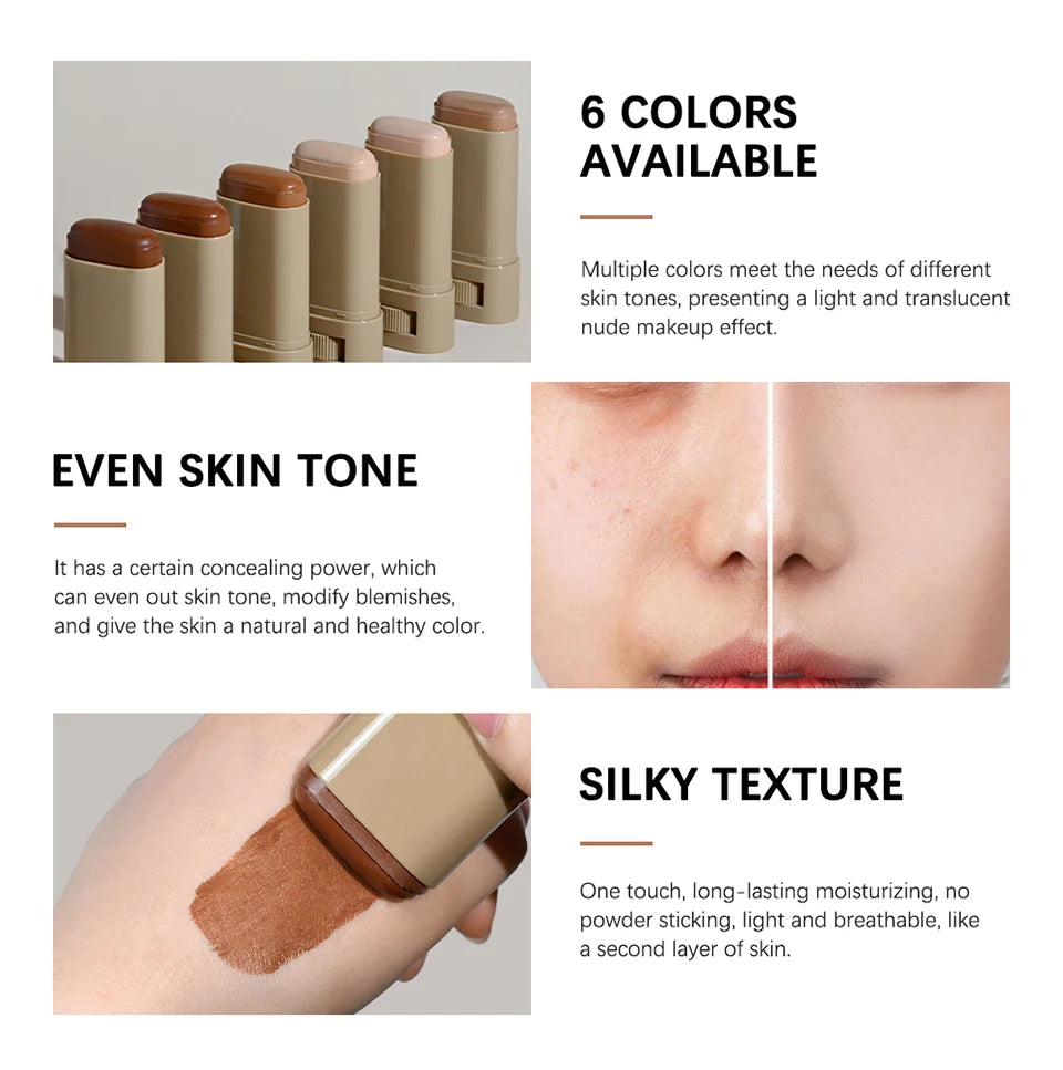 Matte Foundation Stick with Built-in Blending Brush - 25