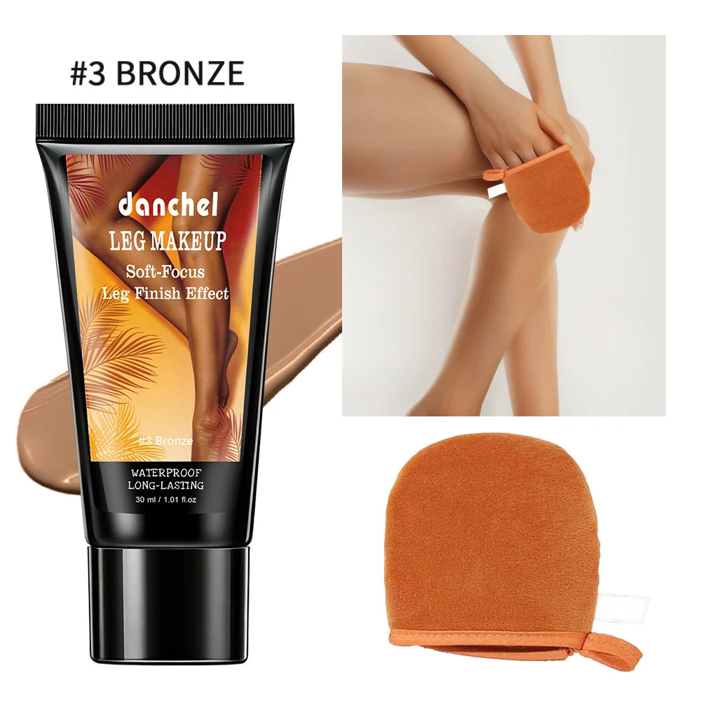 Waterproof Leg Foundation Body Concealer with Application Glove