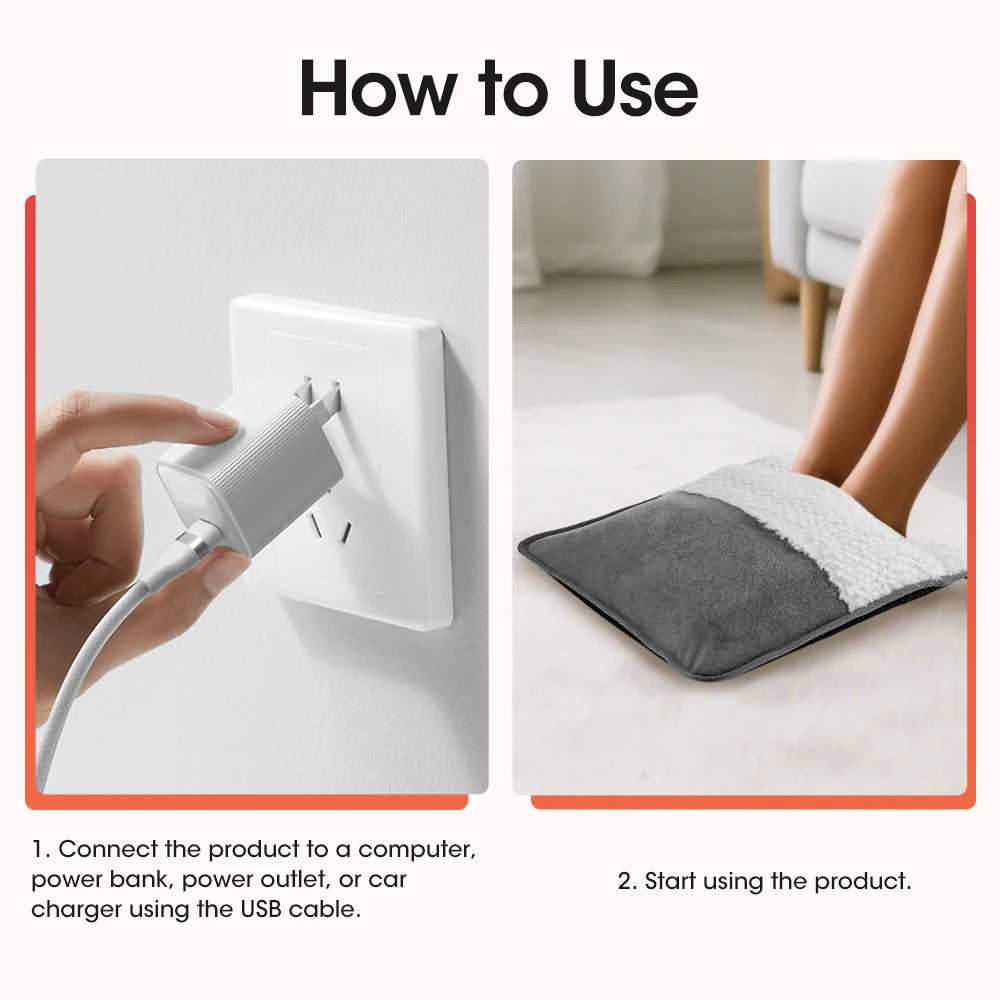 USB Heated Foot Warmer and Body Warming Mat - 13