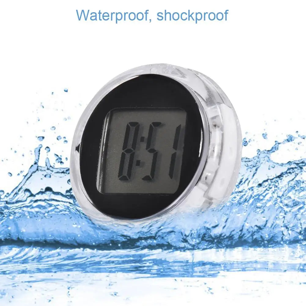 Mini Waterproof Digital Motorcycle Handlebar Clock