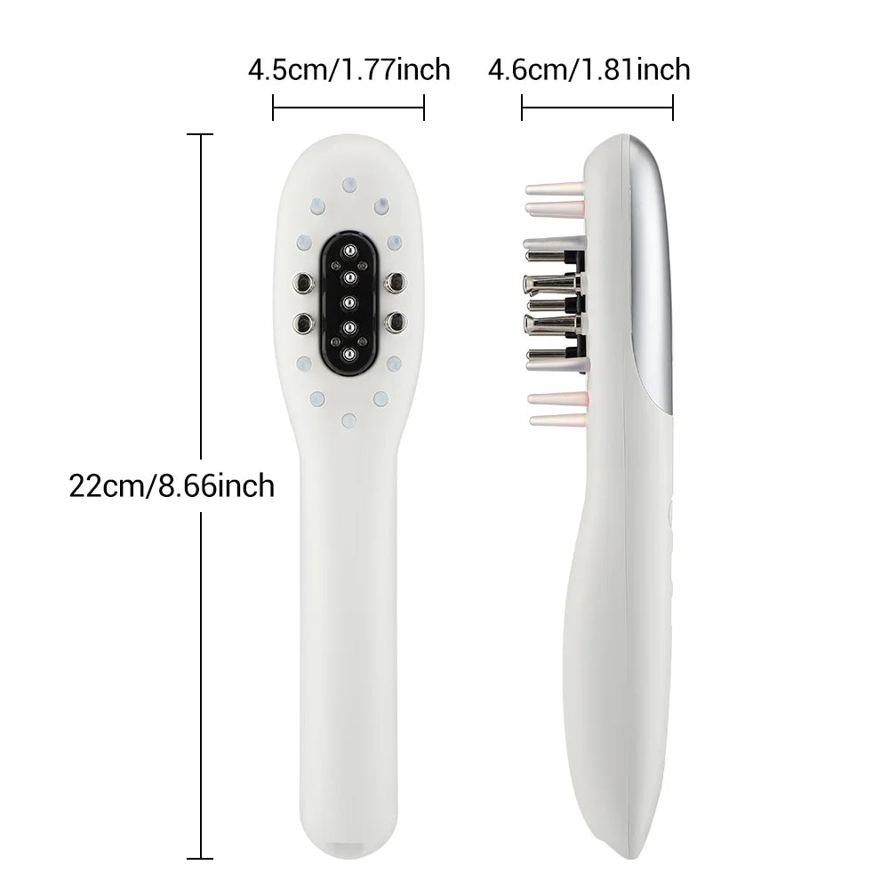 Electric EMS Scalp Massager and Hair Oil Applicator Comb