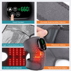 Cordless Heated Knee Wrap with Red Light Therapy